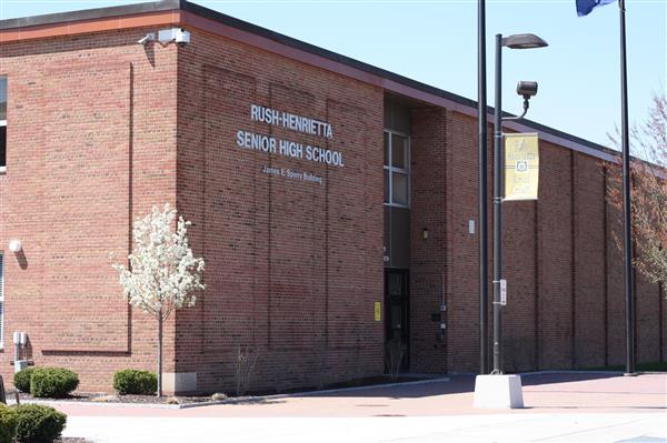 The front of the Senior High School building